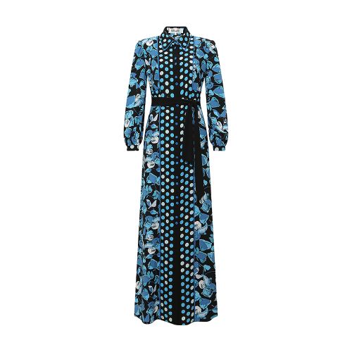 Diane Von Furstenberg Joshua Belted Floral-print Midi Shirtdress In P_petals_m_dot_star_sapp