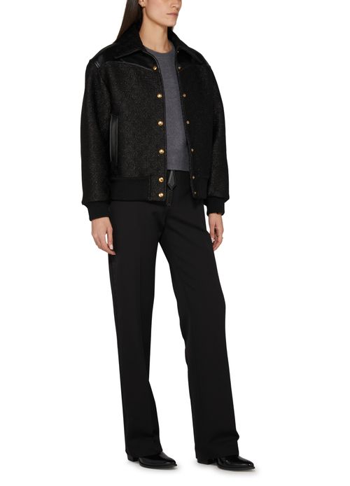 LOUIS VUITTON Glitter Monogram Bomber Jacket