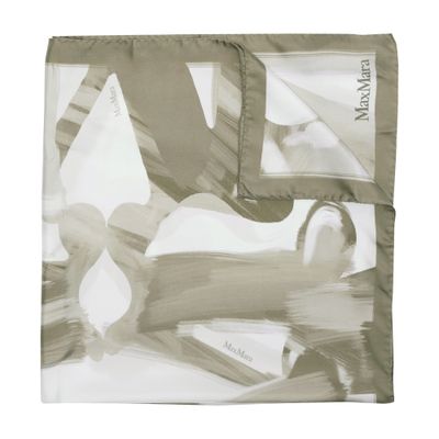 Max Mara Silk Scarf In Green