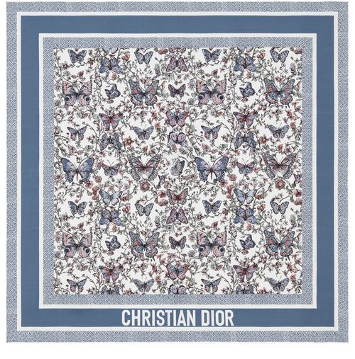 DIOR Carré 70 Toile de Jouy Papillon twill de soie