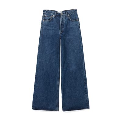 Agolde Dame No Cuff Jeans In Blue