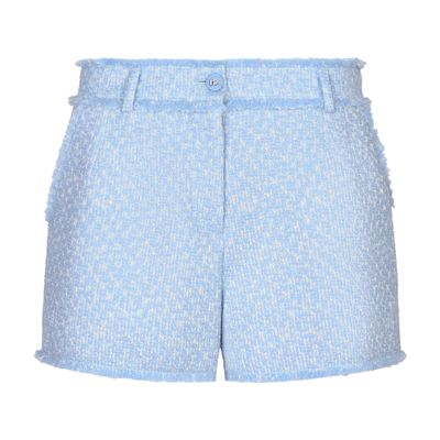 Dolce & Gabbana Frayed Detailing Tailored Shorts In Purple