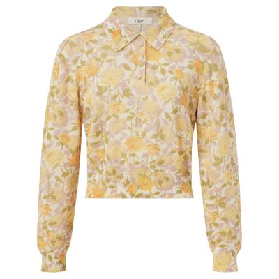 Chloé Poloshirt-style Sweater In Yellow