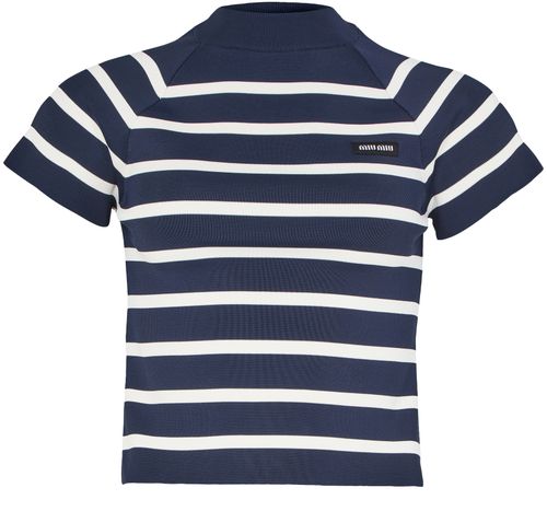 MIU MIU Roll-neck sailor sweater