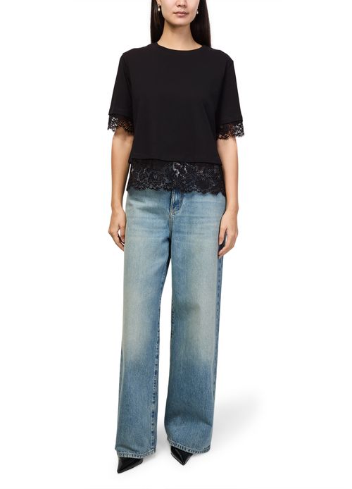 MCQUEEN Short-sleeved T-shirt with lace