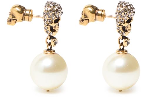 MCQUEEN Skull pearl earrings