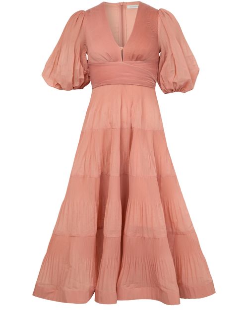 ZIMMERMANN Pleated midi dress