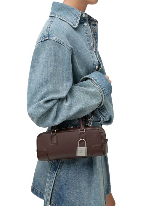 LOEWE Amazona 23 cropped bag in shiny calfskin