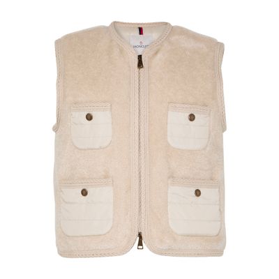 Moncler Mimosas Sleeveless Jacket In Neutral