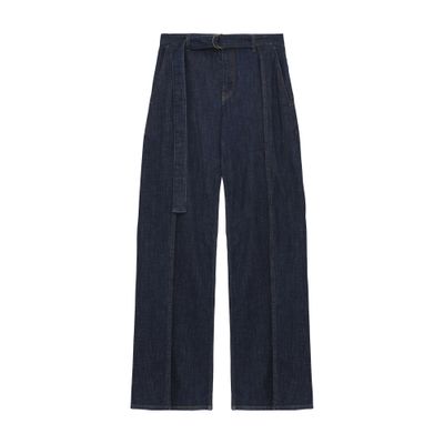 Loewe Belted Jeans In Blue