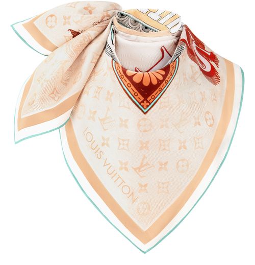 LOUIS VUITTON Carré Malles Merveilleuses 90