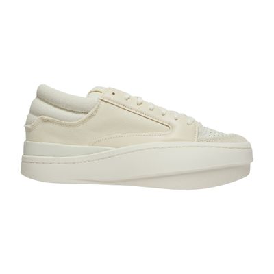 Shop Y-3 Low Top Sneakers In Cream_white_off_white_wonder_white