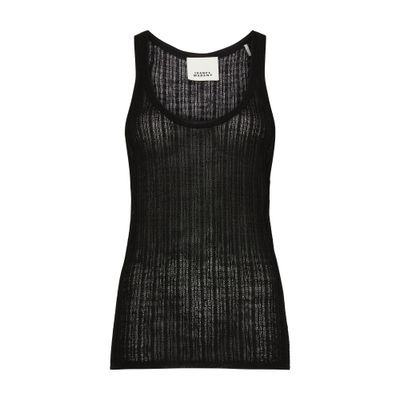 Isabel Marant Dorsia Open-knit Top In Black