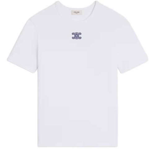 CELINE Triomphe t-shirt in ribbed cotton jersey