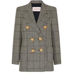 valentino garavani　ウール　ダブルブレスト　コート　42 グレンチェック ウール ダブルブレスト コート for メンズ インチ