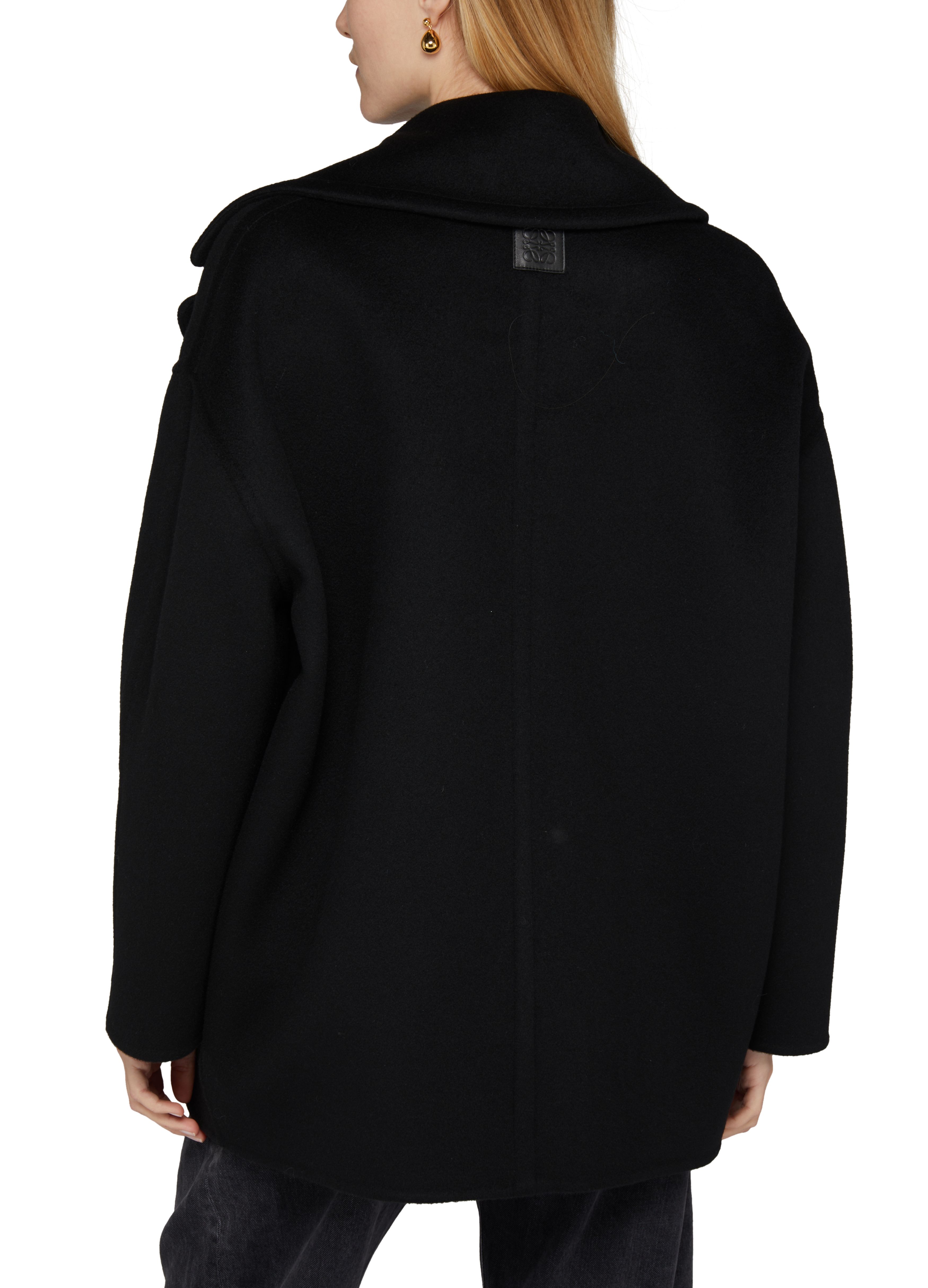 Woolen cropped coat thumbnail 5