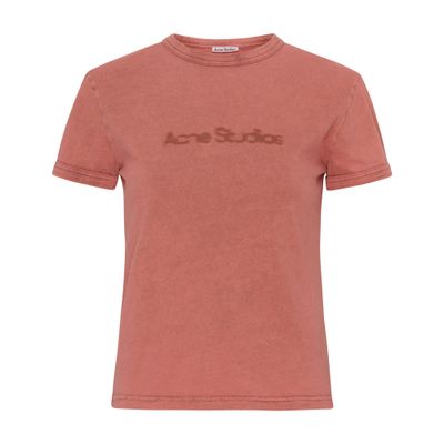 Shop Acne Studios Logo T-shirt In Red