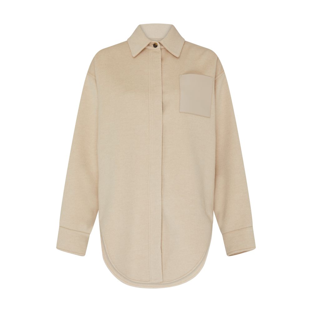 Wool and cashmere overshirt thumbnail 7