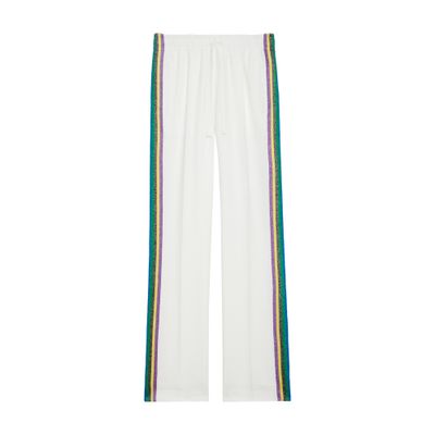 Zadig & Voltaire Pomy Crepe Track Pants In White
