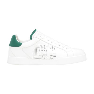 Dolce & Gabbana Portofino Leather Low-top Sneakers In White
