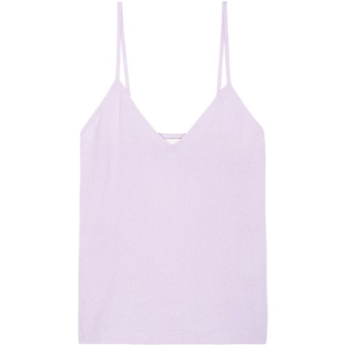 Bompard — Cashmere vest top with spaghetti straps (Purple)