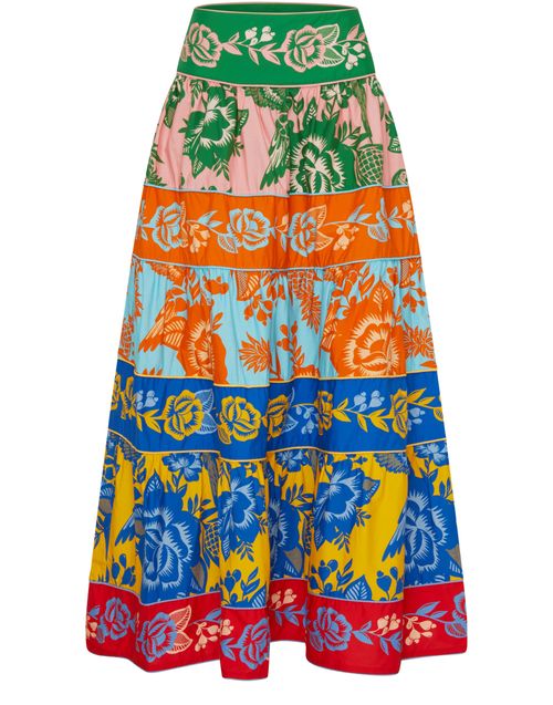FARM RIO Tiered maxi skirt