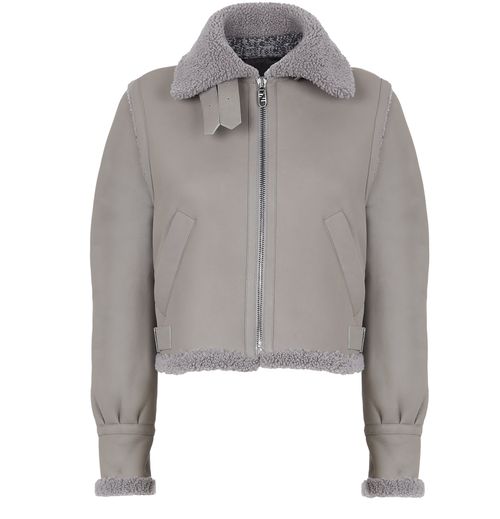 Fendi ff motif shearling jacket sale