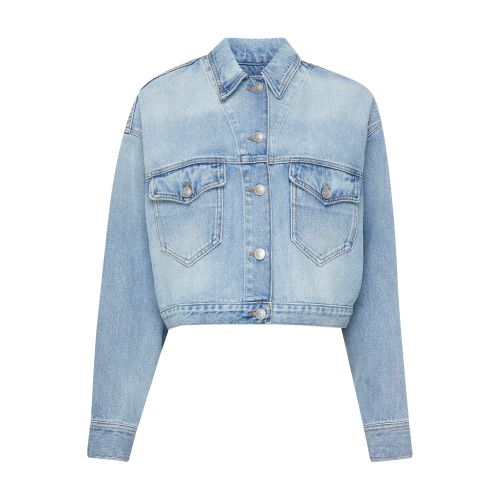 Isabel Marant Etoile Endless Camden Jacket In Blue Cotton Denim In Ice_blue