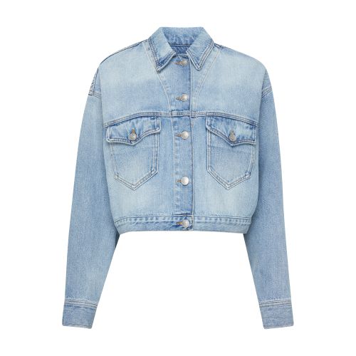 Shop Isabel Marant Tadia Denim Jacket In Ice_blue