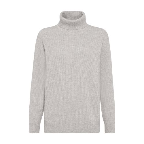 Shop Brunello Cucinelli English Rib Sweater In Gris_clair