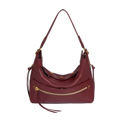 Jérôme Dreyfuss Lucky Hobo Bag In Burgundy