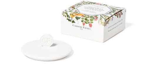 CARRIERE FRERES White Porcelaine Candle Topper 