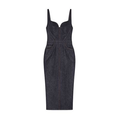 Givenchy Kick Back Denim Dress In Blue