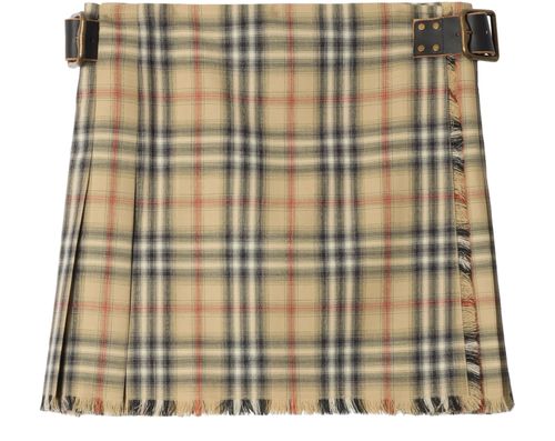 BURBERRY Check Wool Mini Kilt