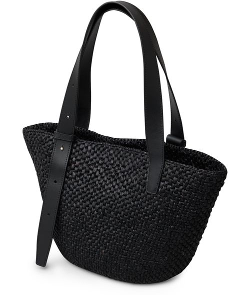 LIE STUDIO Bianca small raffia bag