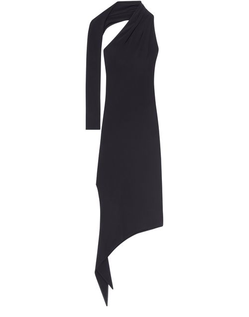 COURREGES Robe épaule dénudée en crêpe de jersey