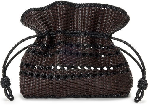 LOEWE Medium Flamenco woven nappa leather clutch