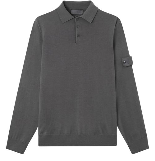 STONE ISLAND Polo collar sweater