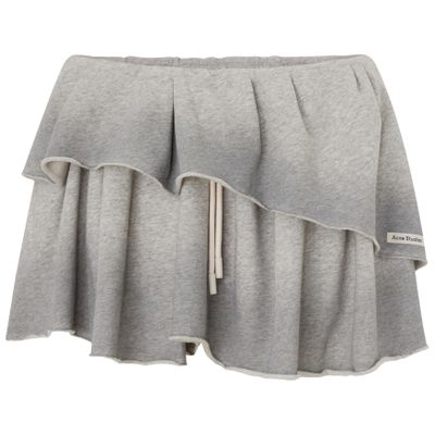 Acne Studios Fleece Mini Skirt In Gray