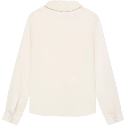 CELINE Mia hemd mit schleife aus seidencrêpe und acetat