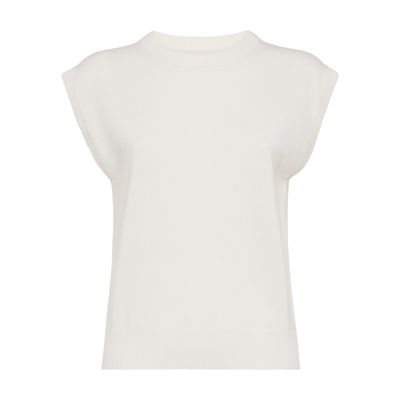 BRUNELLO CUCINELLI VEST WITH MONILI