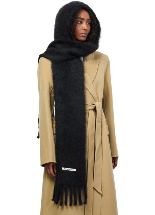 ACNE STUDIOS Écharpe en mohair avec capuche
