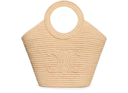 CELINE Braided panier in raffia