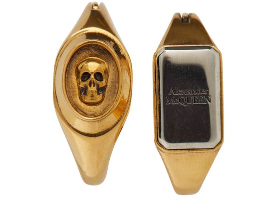 Alexander mcqueen signet ring sale