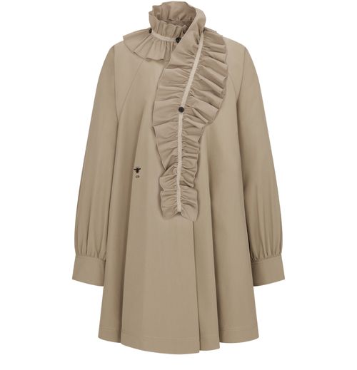 DIOR Short Dress with Removable Ruched Collar