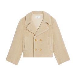 【CELINE】新作セール クロップド丈 シルク/カシミヤ ピーコート CELINE】新作セール クロップド丈 シルク/カシミヤ ピーコート