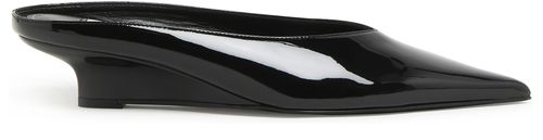 TOTEME Mules compensées en cuir verni Sharp