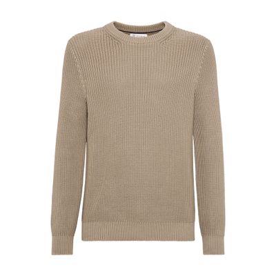 Brunello Cucinelli Ribbed Sweater Sweaters And Cardigans In Green