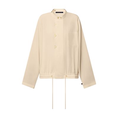 Louis Vuitton L/s Blouse With Butonned Mao Collar In Beige