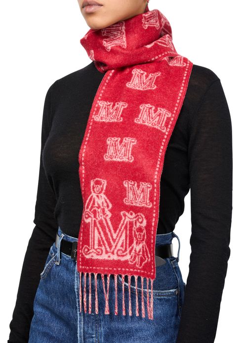 MAX MARA Wsanima logo scarf